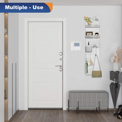 Peg Board Wall Organizer Desk and Gaming Small Pegboard Kit for Office and Kitchen 16.5''x16.5'' (2-Pack Grey-Clear)
