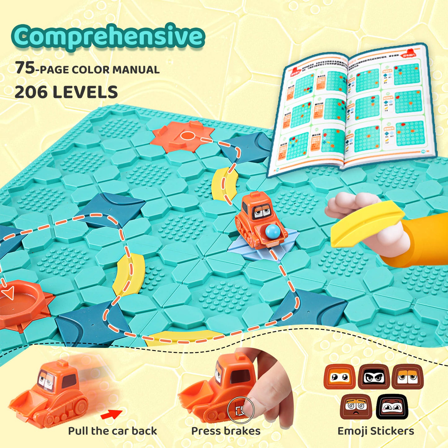 Stem Board Games and Montessori Toys for 3 4 5 6 7 8 Year Old Logical Road Builder Puzzle for Kids Smart BrainTeasers