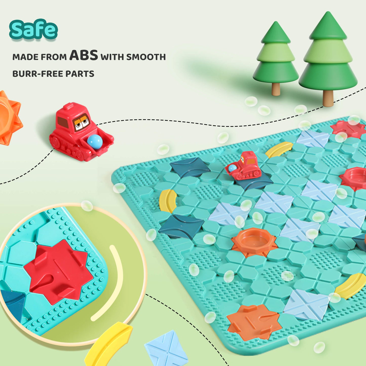 Stem Board Games and Montessori Toys for 3 4 5 6 7 8 Year Old Logical Road Builder Puzzle for Kids Smart BrainTeasers