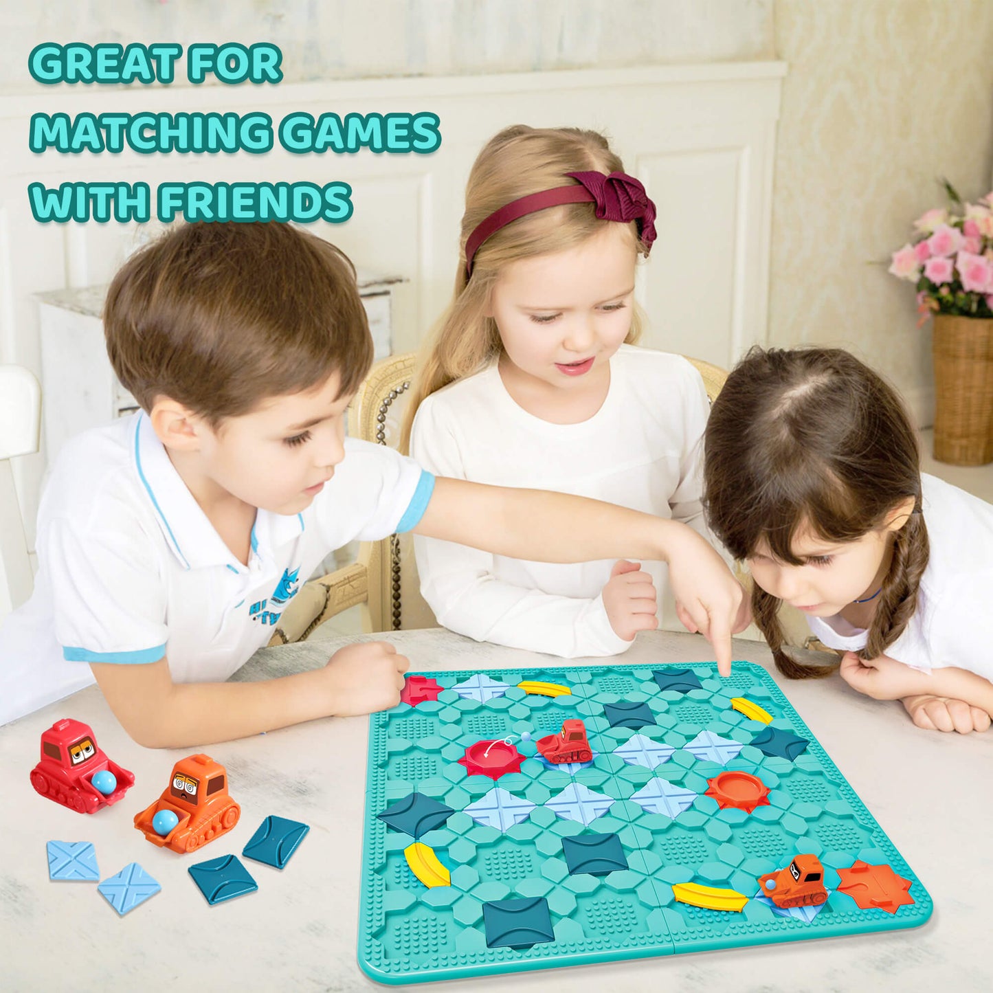 Stem Board Games and Montessori Toys for 3 4 5 6 7 8 Year Old Logical Road Builder Puzzle for Kids Smart BrainTeasers