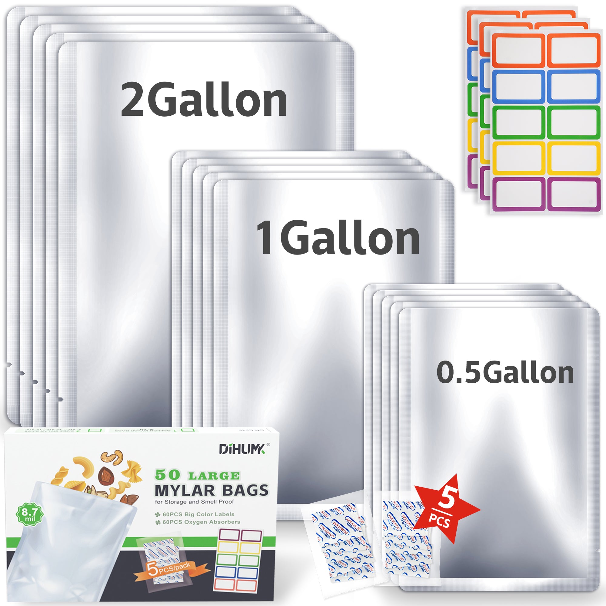 5-Gallon Standard Mylar Food Storage Bags